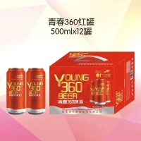 青春360啤酒紅罐500mlx12