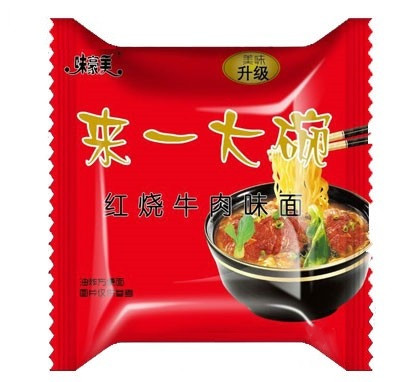 味豪美來一大碗紅燒牛肉味面