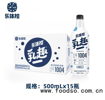 樂體控乳趣高膳食纖維乳酸菌風(fēng)味汽水500ml×15商超貨源