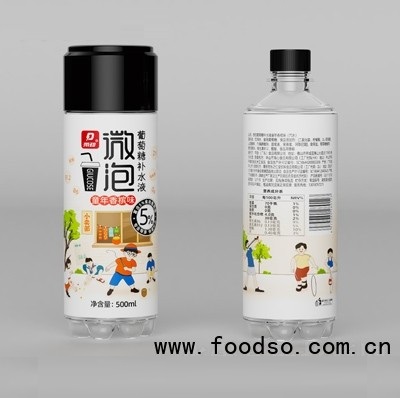 帶勁微泡葡萄糖補(bǔ)水液童年香檳味500ml