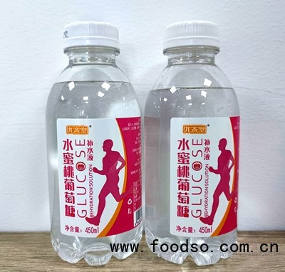 九齋堂功能飲料招商葡萄糖補水液代理運動后飲料水蜜桃味450ml