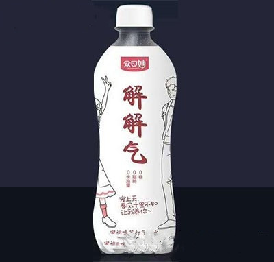 眾口妙解解氣蜜桃味蘇打氣泡水480ml