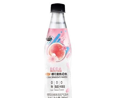 豪園櫻花白桃蘇打氣泡水380ml