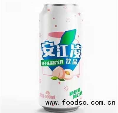 安江陵桃子味碳酸飲料500ml