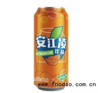 安江陵橙子味碳酸飲料500ml