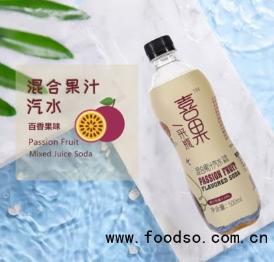 喜果果汁汽水百香果味500ml