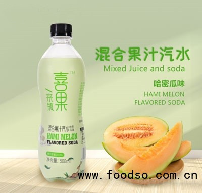 喜果果汁汽水哈密瓜味500ml