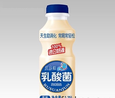 藍(lán)嘉源進(jìn)口奶源乳酸菌飲料原味1.25L大瓶乳酸菌大瓶飲料