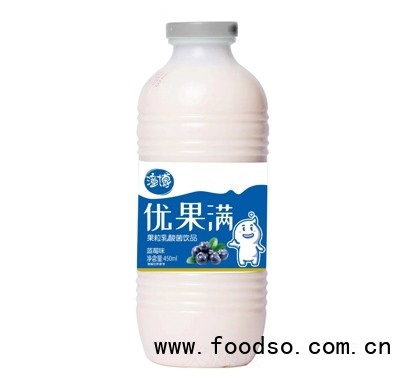 潼博優(yōu)果滿果粒乳酸菌飲品藍(lán)莓味450ml