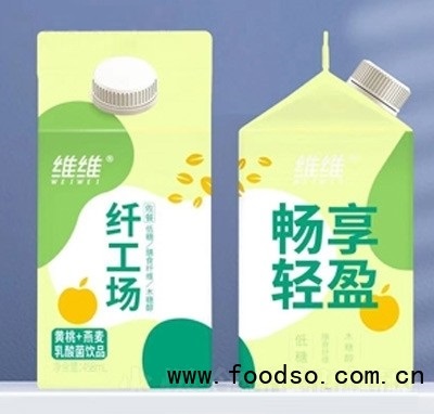 維維纖工場黃桃+燕麥乳酸菌飲品458ml