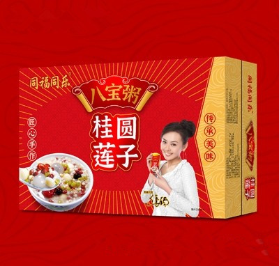 同福同樂八寶粥桂圓蓮子粥方便食品早餐粥箱裝