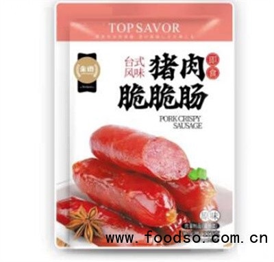 金語(yǔ)新品112g袋裝即食豬肉脆脆腸原味即食