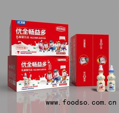 優(yōu)全暢益多發(fā)酵乳酸菌飲品200ml×24瓶