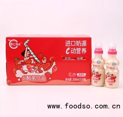 虎潤優(yōu)C優(yōu)E乳酸菌飲品草莓味200mlX24