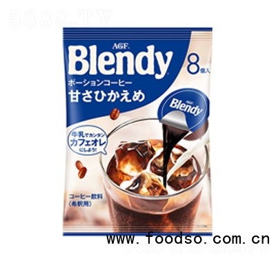 昊記日本進(jìn)口AGF-blendy濃縮膠囊微甜咖啡速溶代餐冰咖啡飲料