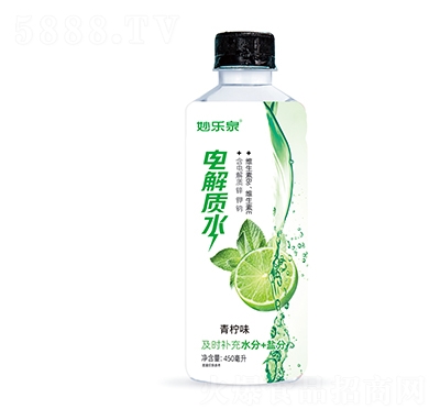 妙樂(lè)泉電解質(zhì)水飲料青檸味450毫升