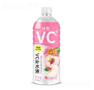 沃戀蜜桃維生素果味飲料1L