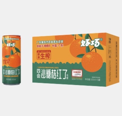 好巧四會沙糖桔紅了果汁汽水罐裝500ml×15瓶