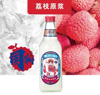 南洋1982風(fēng)味汽水荔枝味碳酸飲料358ml