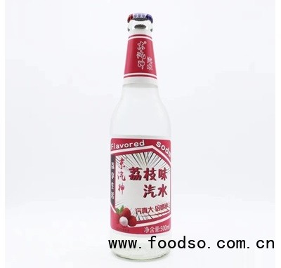 京汽神荔枝味汽水碳酸飲料500ml