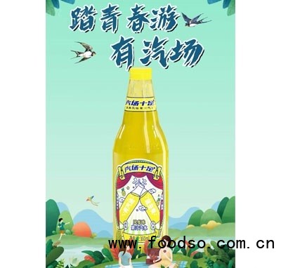 汽場(chǎng)十足鳳梨味果汁汽水360ml