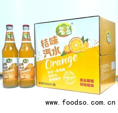 汽嘻桔味汽水碳酸飲料500ml×12