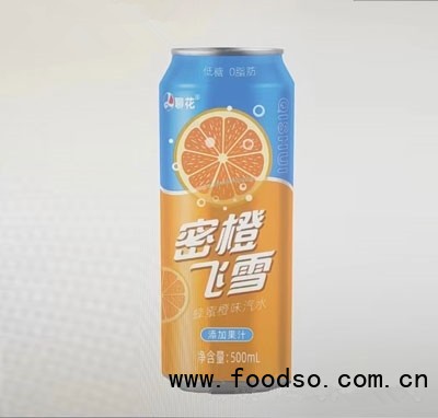 蜜橙飛雪果汁汽水橙味碳酸飲料易拉罐裝