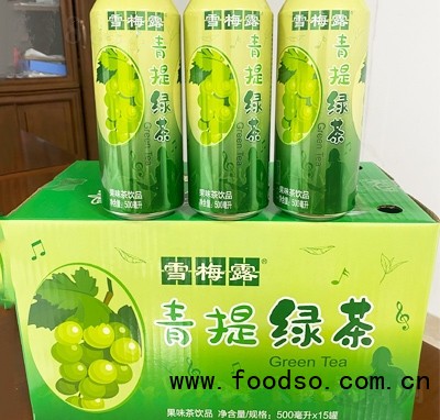 雪梅露青提綠茶飲料500ml×15罐