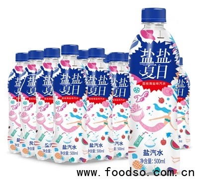 鹽鹽夏日荔枝海鹽味汽水500ml碳酸飲料