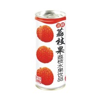 冰糖荔枝果果汁飲品招商240g細長罐荔枝汁